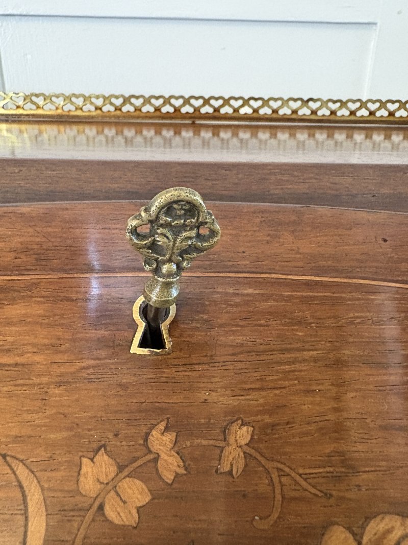 Antique Victorian French Quality Rosewood Marquetry Inlaid Bureau - Image 8